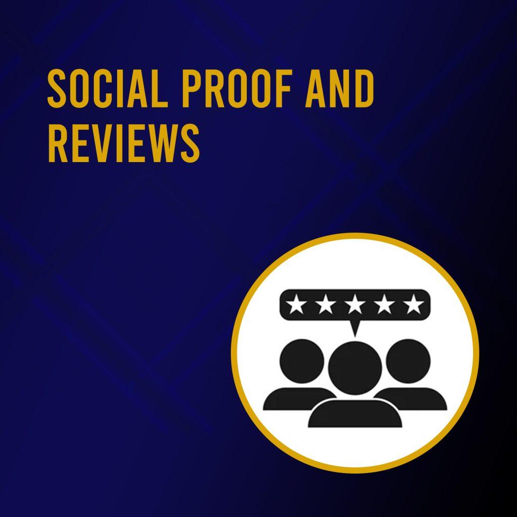 Social proof and reviews