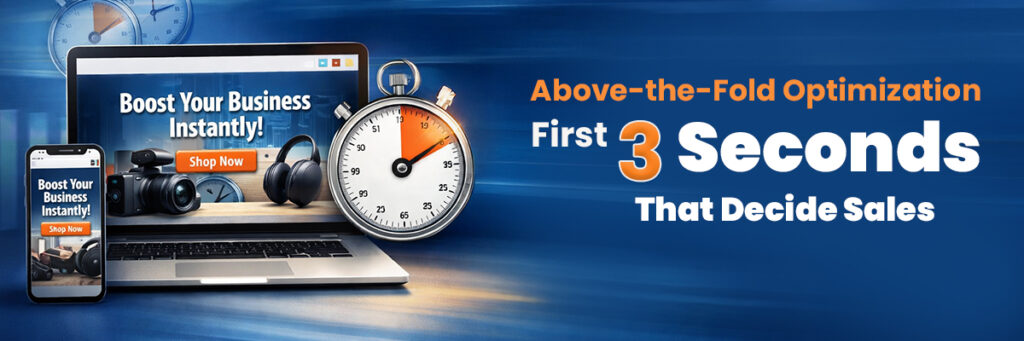 Above-the-Fold Optimization: First 3 Seconds That Decide Sales | Ecommerce account management services